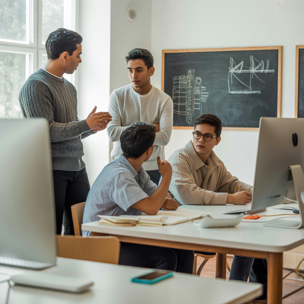 Fundadores de Academia Creativa en su primer estudio